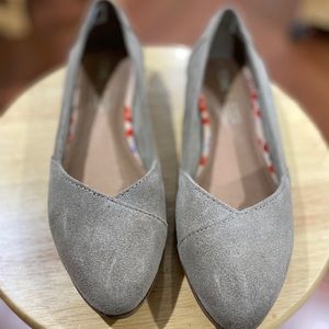 Tan Suede Toms Flats